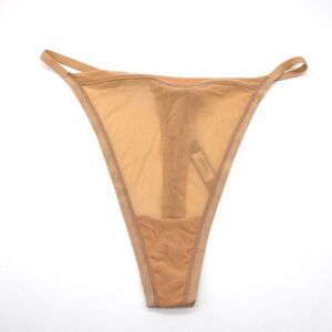 SKIMS Summer Mesh Stretch Mid Rise Thong Clay Size 4X